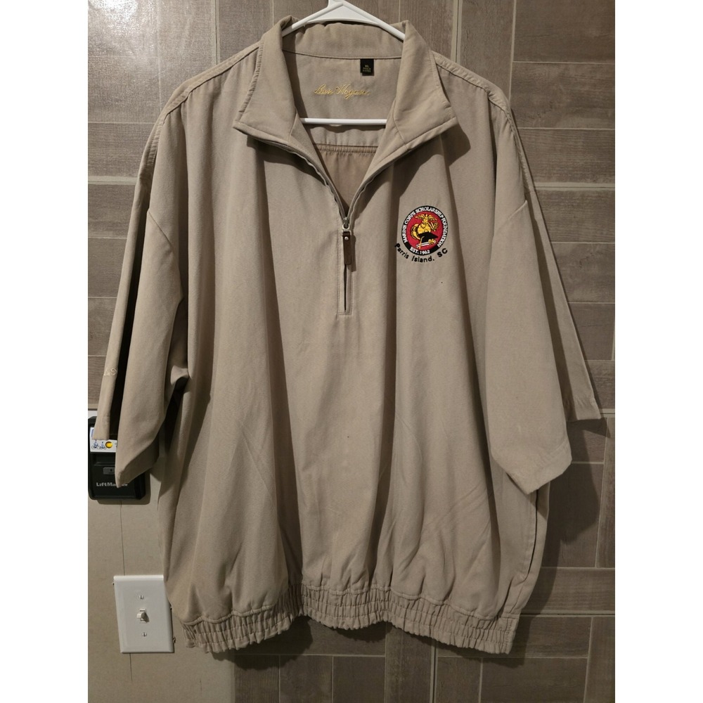 Ben Hogan USMC Marine Corps Parris Island 3/4 Sleeve‎ Golf Shirt Mens Sz XL